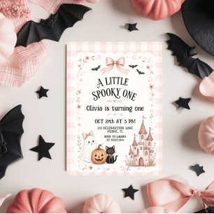 Spooky One Cute Halloween Ghost 1st Birthday Party Invitation