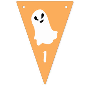 Spooky One First Birthday Halloween Orange Bunting
