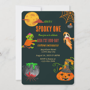 Spooky One First Birthday Invitation