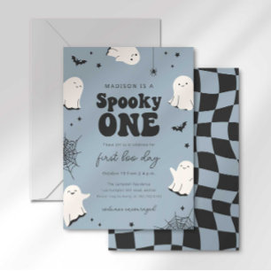 Spooky One First Birthday Invitation First Boo Day