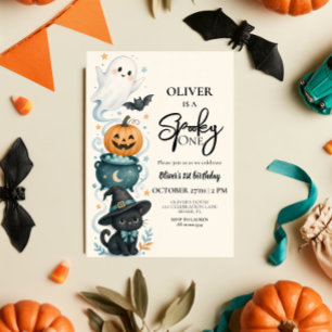 Spooky One First Birthday Invitation First Boo Day
