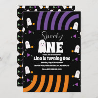 Spooky One Groovy Ghost Halloween Birthday 