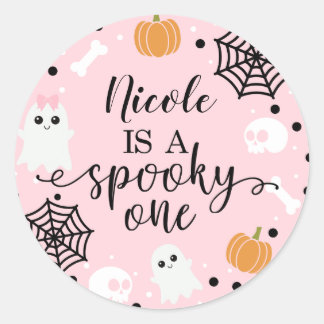 Spooky One Halloween 1st Birthday Favour Sticker