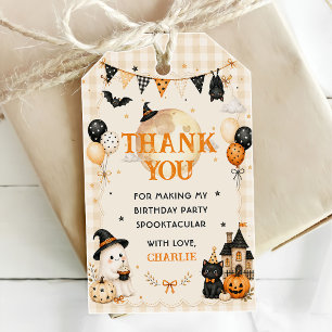 Spooky One Halloween 1st Birthday Girls Ghost Gift Tags