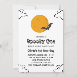 Spooky One Halloween 1st Birthday Invitation