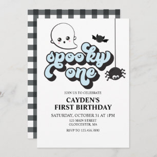 Spooky One Halloween 1st Birthday  Invitation