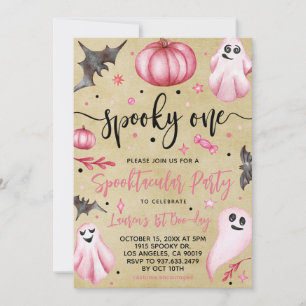 Spooky One Halloween 1st Birthday Invitation