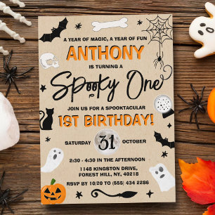 Spooky One! Halloween 1st Birthday Invitation