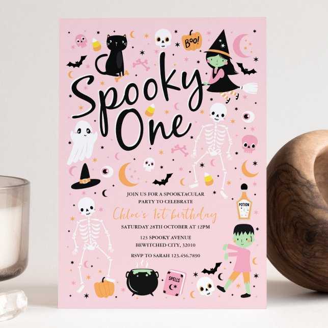 Spooky One Halloween 1st Birthday Invitation (Creator Uploaded)