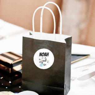 Spooky One Halloween 1st Birthday Minimal Blue Classic Round Sticker