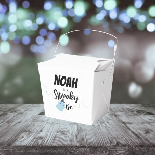Spooky One   Halloween 1st Birthday   Minimal Blue Favour Box
