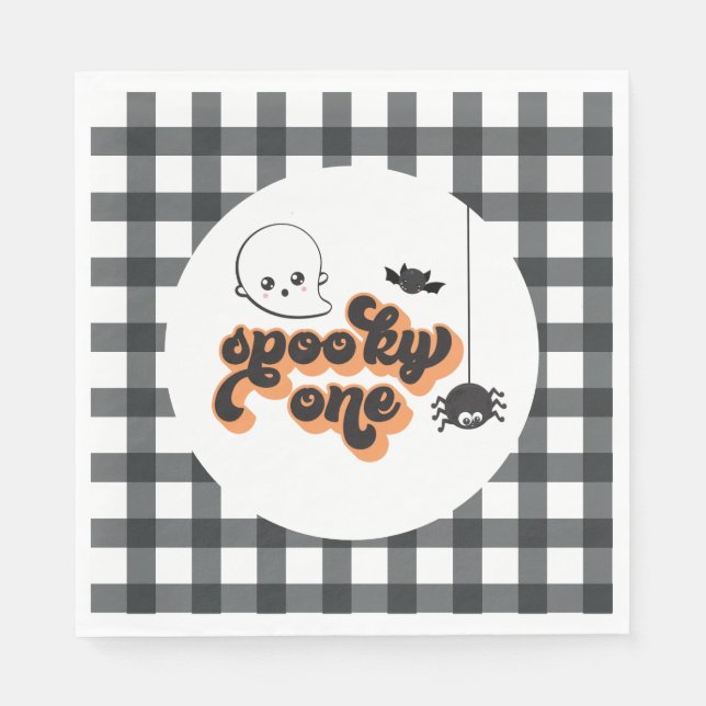Spooky One Halloween 1st Birthday Napkin (Front)