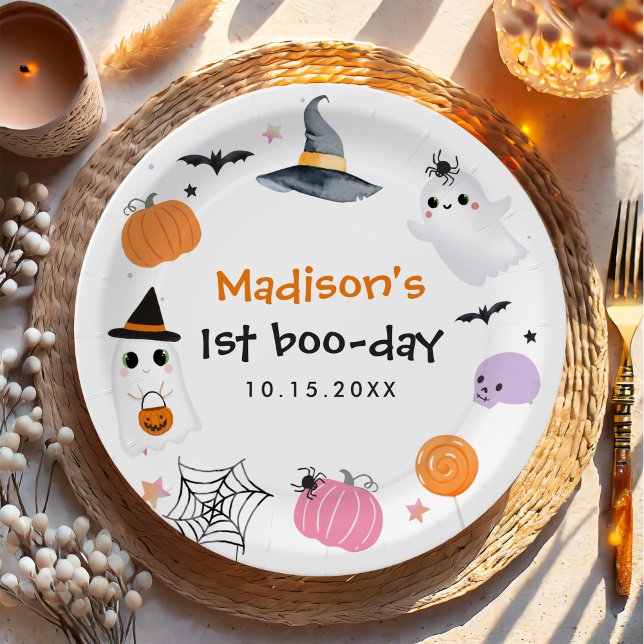 Spooky One Halloween 1st Birthday Paper Plate (Creator Uploaded)