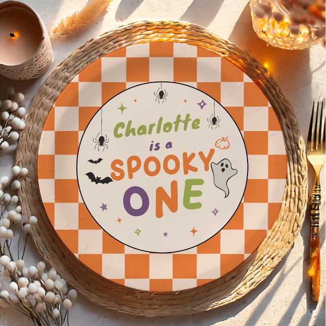 Spooky One Halloween 1st Birthday Paper Plates (Creator Uploaded)