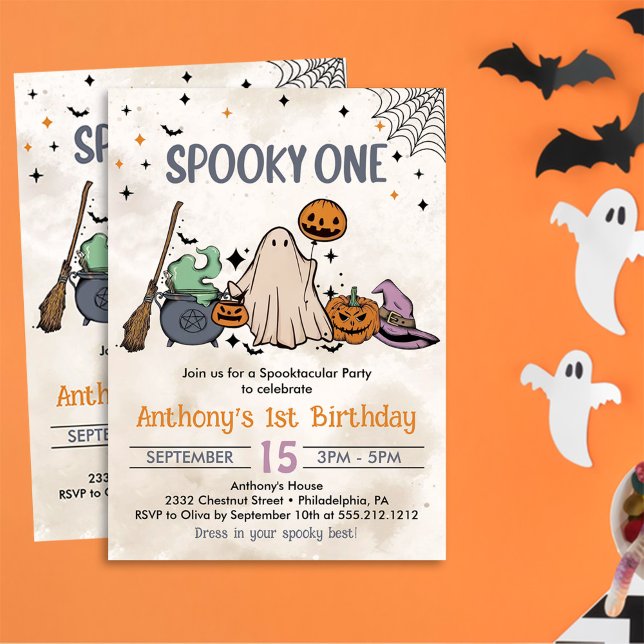 Spooky One Halloween 1st Birthday Party Invitation (Creator Uploaded)