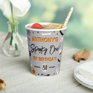 Spooky One! Halloween 1st Birthday Party Paper Cups