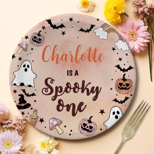 Spooky One Halloween 1st Birthday Party Paper Plate