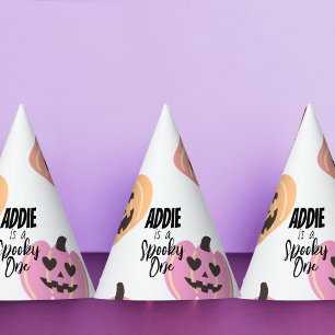 Spooky One   Halloween 1st Birthday   Pink Pumpkin Party Hat