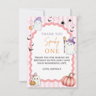Spooky One Halloween 1st Birthday Thank You Card
