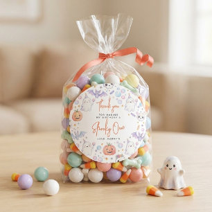Spooky One Halloween 1st Birthday Thank You Classic Round Sticker