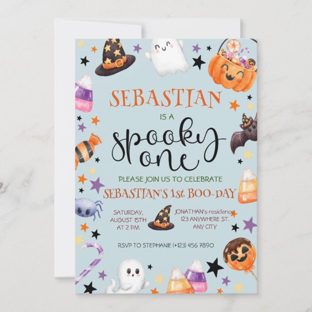 Spooky One Halloween Birthday  Invitation (Front)