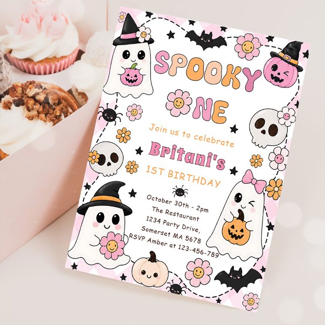 Spooky One Halloween Birthday  Invitation (Creator Uploaded)