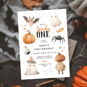 Spooky One Halloween Birthday Invitation