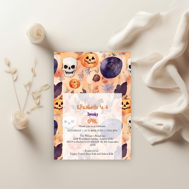 Spooky One Halloween Birthday Invitation (Creator Uploaded)