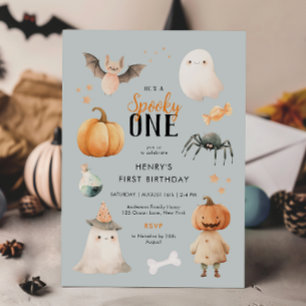 Spooky One Halloween Birthday Invitation