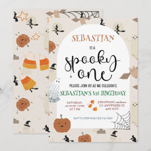 Spooky One Halloween Birthday Invitation