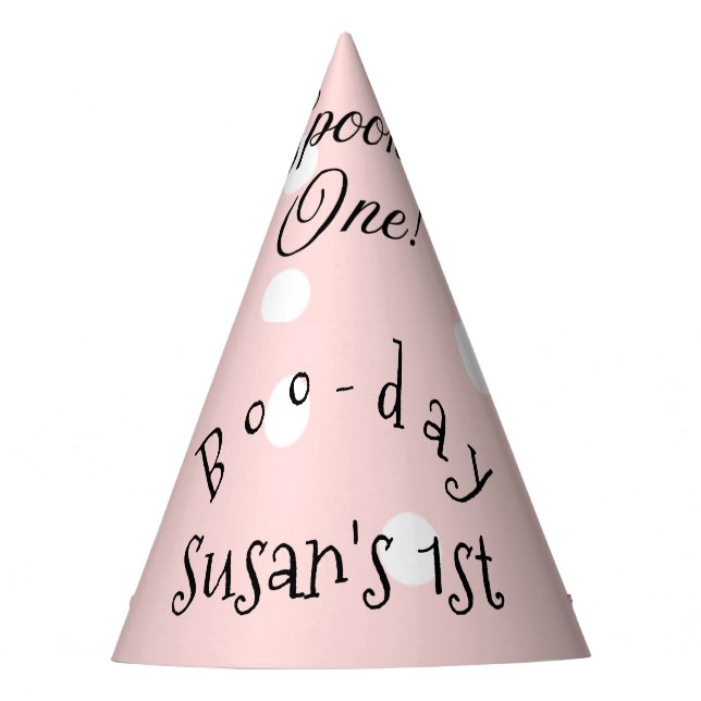 Spooky One Halloween Birthday Party Hat (Front)