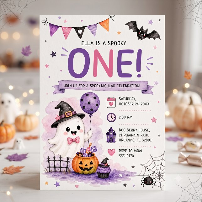 Spooky One Halloween Birthday Party Invitation (Creator Uploaded)