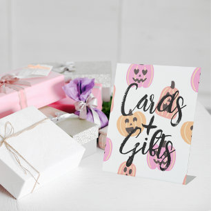 Spooky One Halloween Birthday Pink Cards/Gifts Pedestal Sign