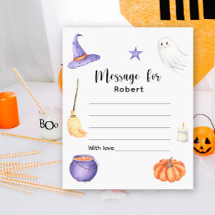 Spooky one halloween birthday time capsule message
