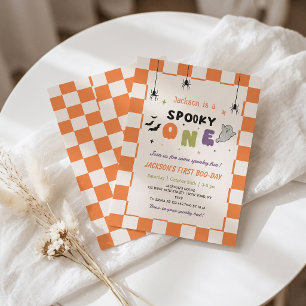 Spooky One Halloween Colourful Birthday Invitation