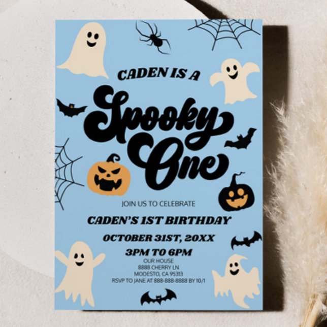 Spooky One Halloween First 1st Birthday Party Invitation (Creator Uploaded)