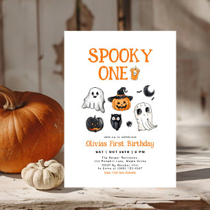 Spooky One Halloween First Birthday Invitation