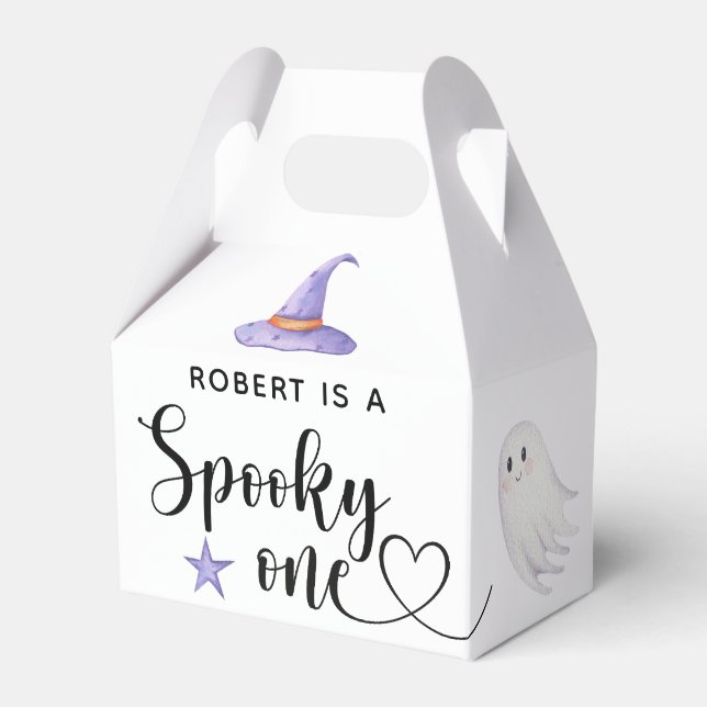 Spooky One Halloween First birthday party Favour Box (Front Side)