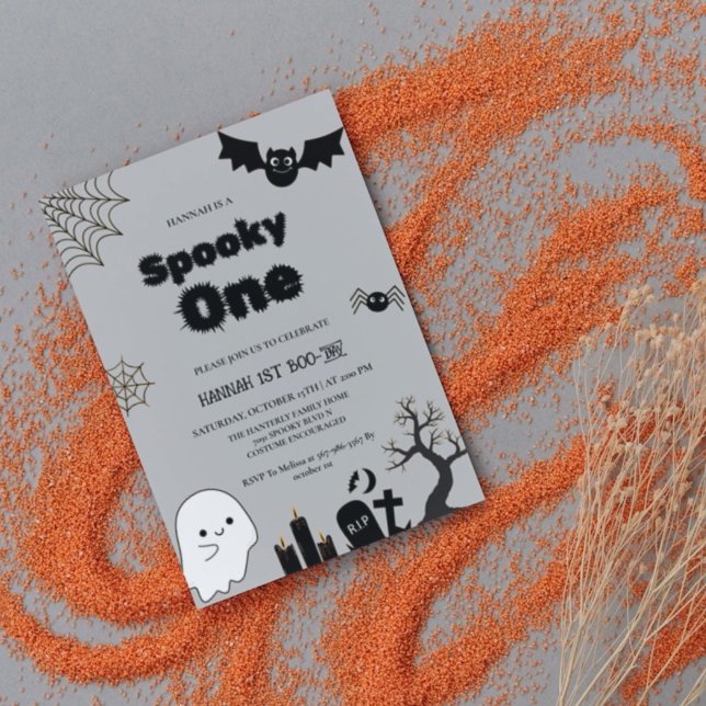 Spooky one Halloween first birthday party Invitation (Creator Uploaded)