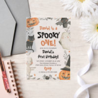 Spooky One Halloween Ghost 1st Birthday