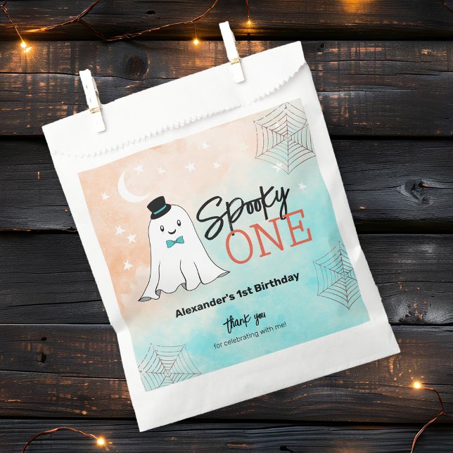 Spooky One Halloween Ghost Boys 1st Birthday Party Favour Bags (Creator Uploaded)