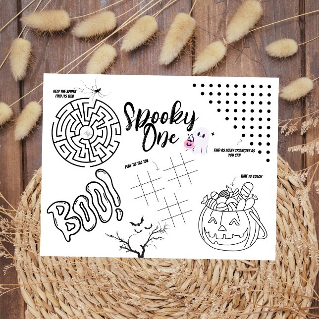Spooky One | Halloween | Kids Activity Placemat(2) (Creator Uploaded)
