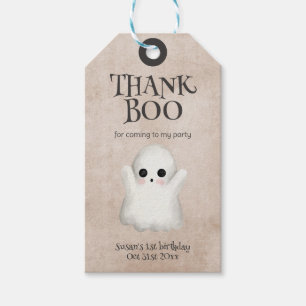 Spooky One Kawaii Ghost Halloween Birthday Gift Tags