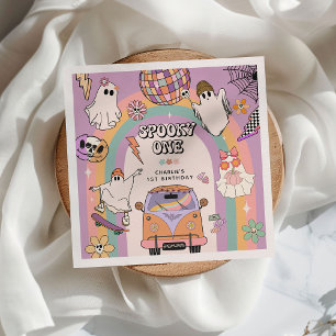 Spooky One Retro Fun 1st Birthday Party Napkin