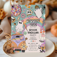 Spooky One Retro Fun Halloween 1st Birthday Party 