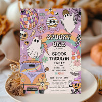 Spooky One Retro Fun Halloween 1st Birthday Party