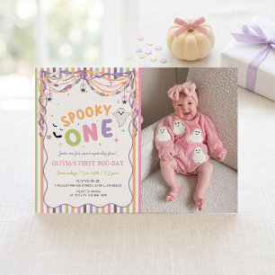 Spooky One Whimsical Girl Birthday Invitation