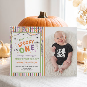 Spooky One Whimsical Halloween Birthday Invitation