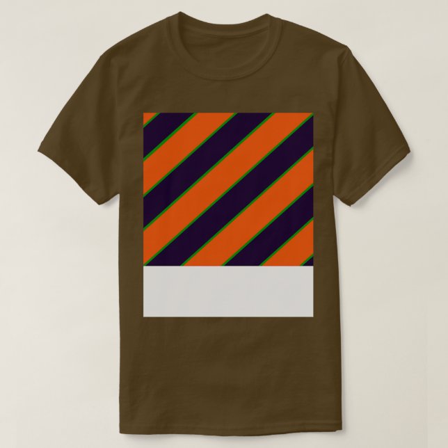 Spooky Orange And Purple Pattern T-Shirt (Design Front)