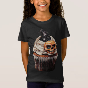 SPOOKY ORANGE & BLACK HALLOWEEN CUPCAKE T-Shirt